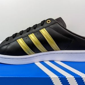 adidas | Shoes | New With Box Adidas Superstar Mule Blackgold Metallicwhite  Fz2268 | Poshmark